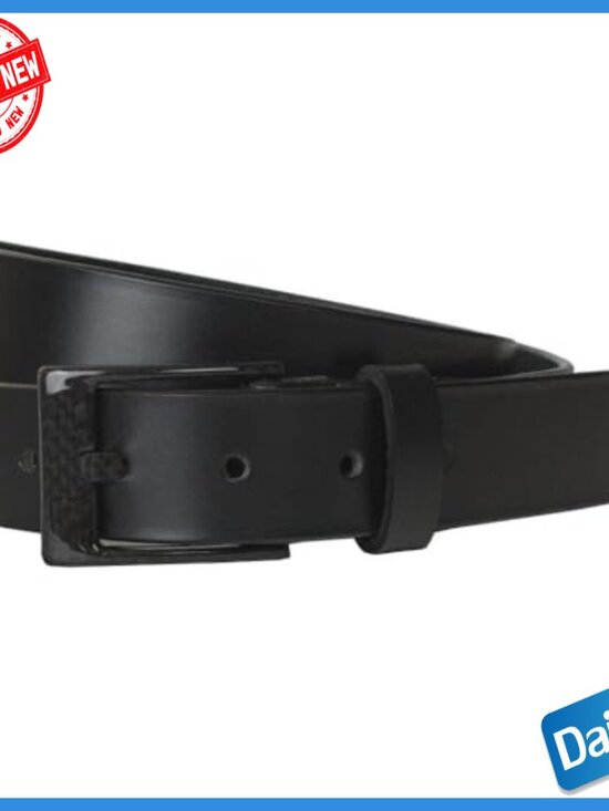 Solid Leather Belt with Carbon Fiber Buckle TSA Friendly Nickel Free main image 6